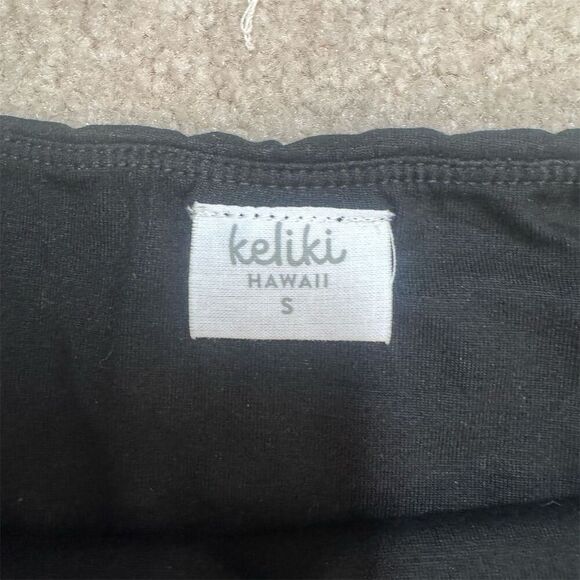 NWOT Keliki Hawaii Women's Strapless Black and White Bubble Hem Mini Dress S - Picture 4 of 6